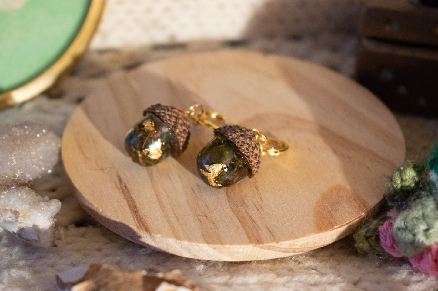 Acorn + Moss Earrings