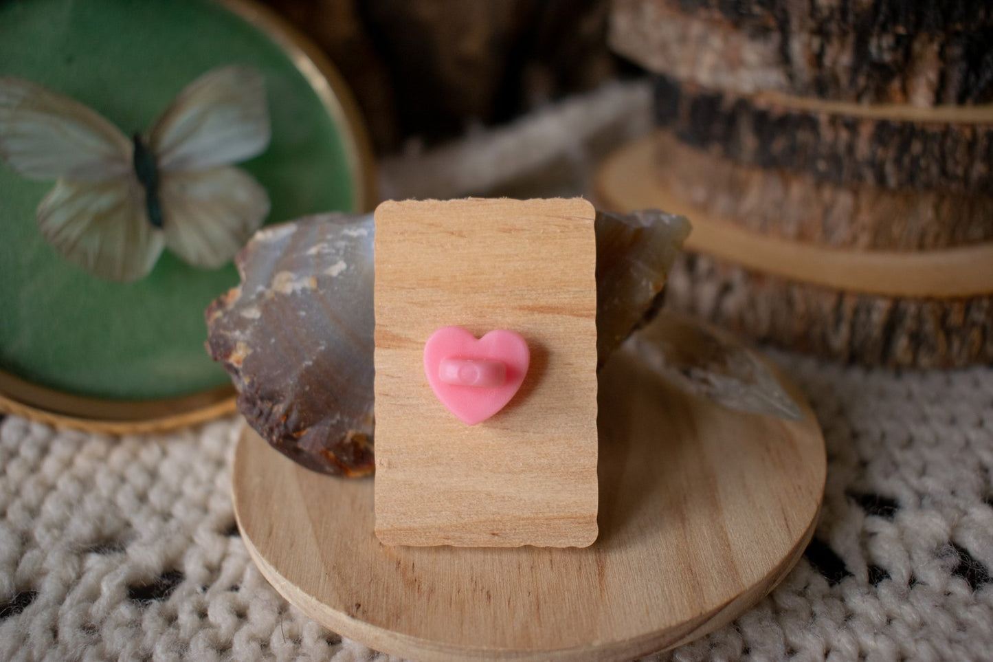 Foxglove Stamp Wooden Pin