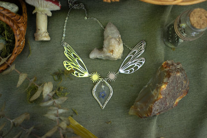 Gold Fairy Wings Necklace