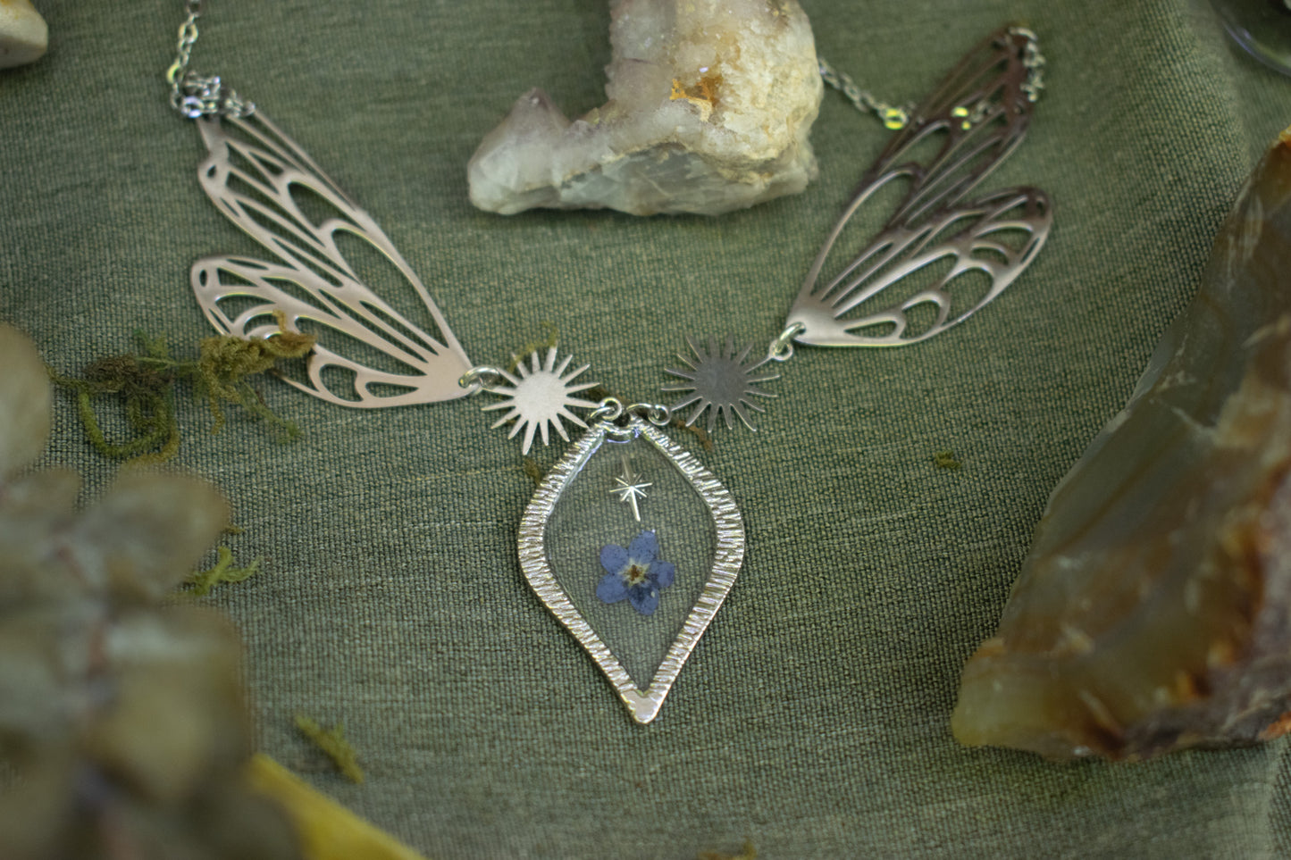 Gold Fairy Wings Necklace