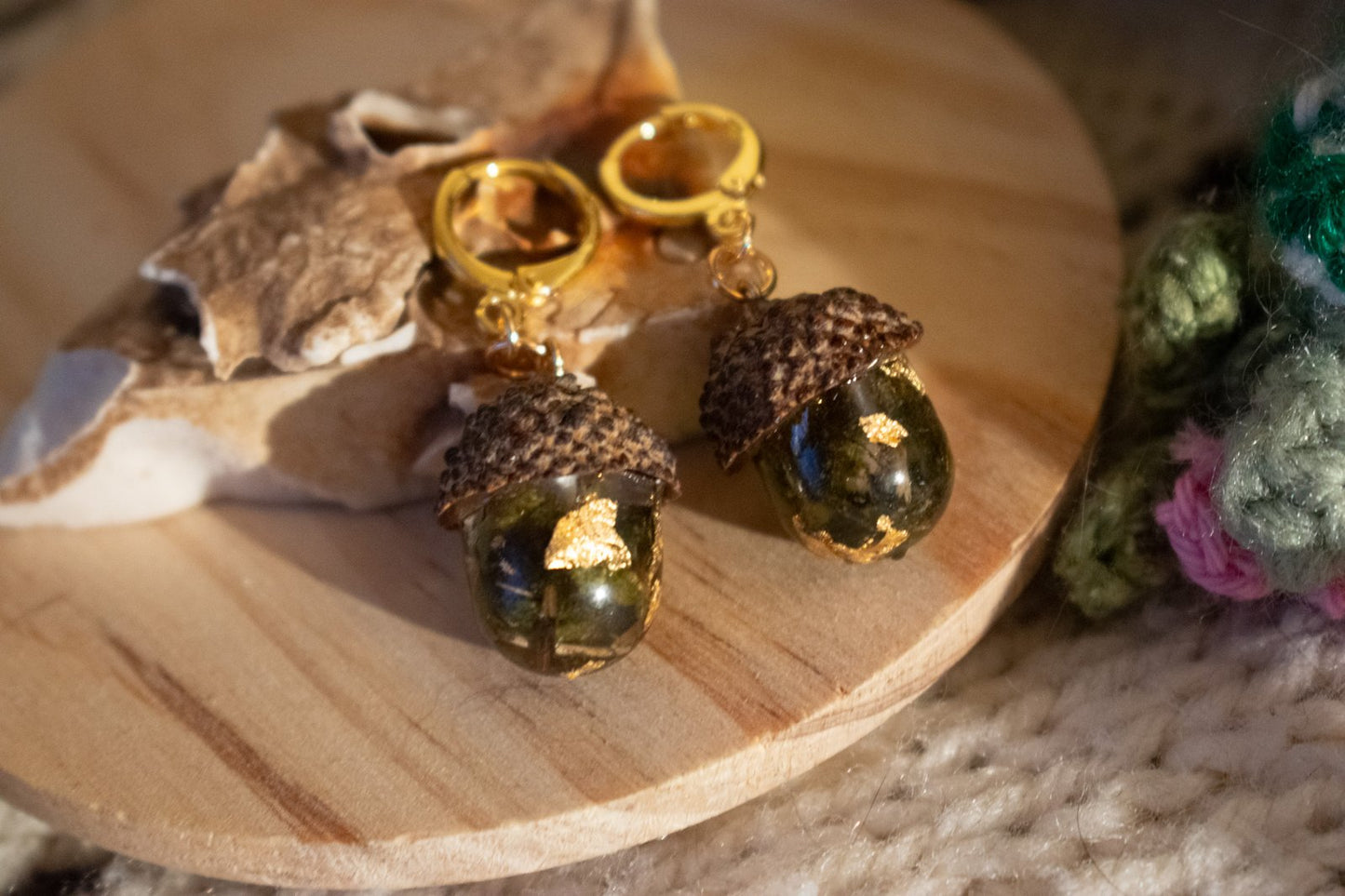 Acorn + Moss Earrings